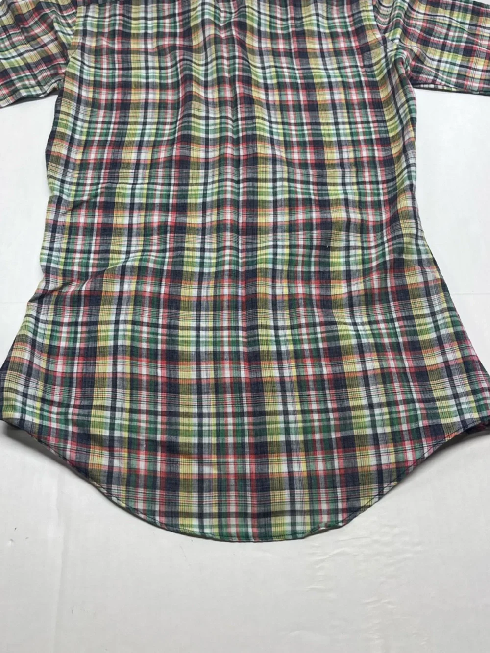 Vintage 70s GAP Multicolor Plaid Button-Down Shirt Womens Butterfly Collar - Picture 7 of 12